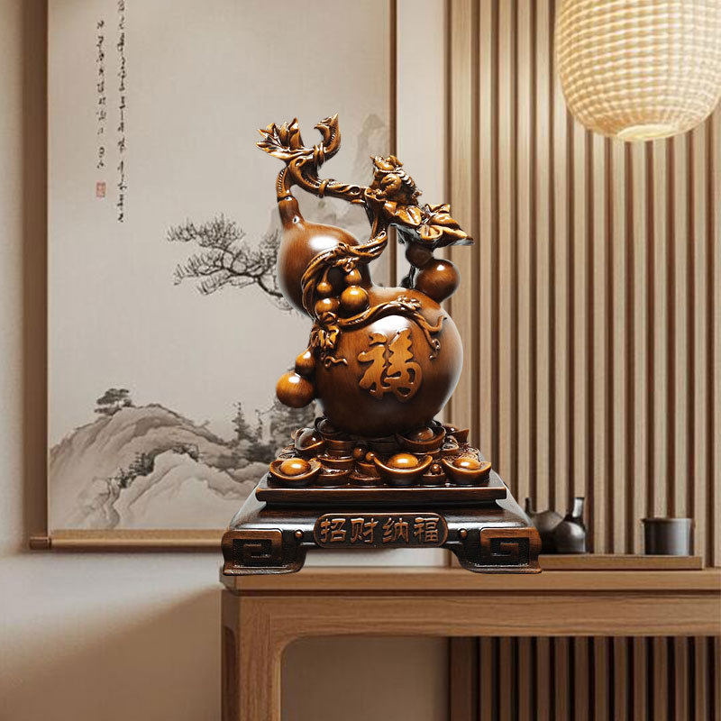新款招米纳福开业葫芦中式摆件客厅玄关酒柜电视柜办公室家居装饰,商业/办公家具,花槽柜,淘宝优惠券,粉丝福利购,淘宝优惠卷