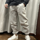 潮牌冬季 宽松加绒加厚束脚裤 运动健身长裤 美式 高街休闲保暖卫裤 男
