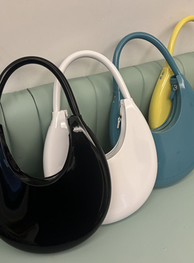 日韩风格果冻包小众高级感纯色春夏个性时尚马卡龙手提单肩腋下包