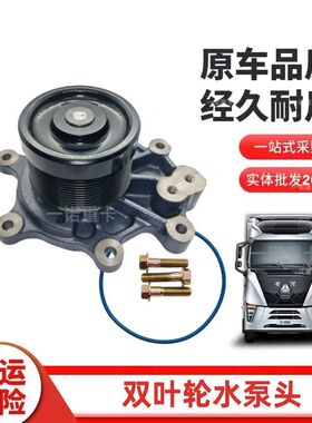 适用于德龙X3000X5000潍柴WP13H发动机1005884409双叶轮水泵头