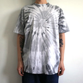 手工扎染水墨纹理螺旋短袖 T恤宽松纯棉复古日系圆领潮流男女国潮