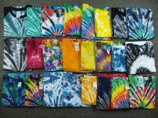 tie 手工扎染T恤纯棉短袖 dye男女日常休闲批发 微瑕疵品福袋