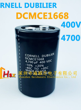 全新原装美国大D CDE 400VDC 4700MFD变频器电解电容器 DCMCE1668
