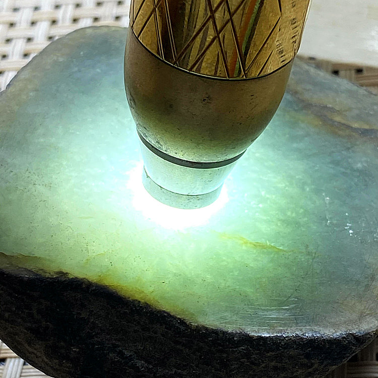 冰糯种老坑莫西沙老橡皮老皮壳切改口大牌子挂件吊坠天然翡翠原石