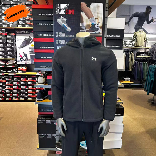 安德玛 UA秋冬EF Bonded男子抓绒运动休闲连帽夹克外套6010175