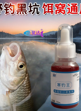 低温狂开口秋冬钓鱼小药鱼饵窝料野钓黑坑鲫鱼鲤鱼草鱼罗非诱鱼剂