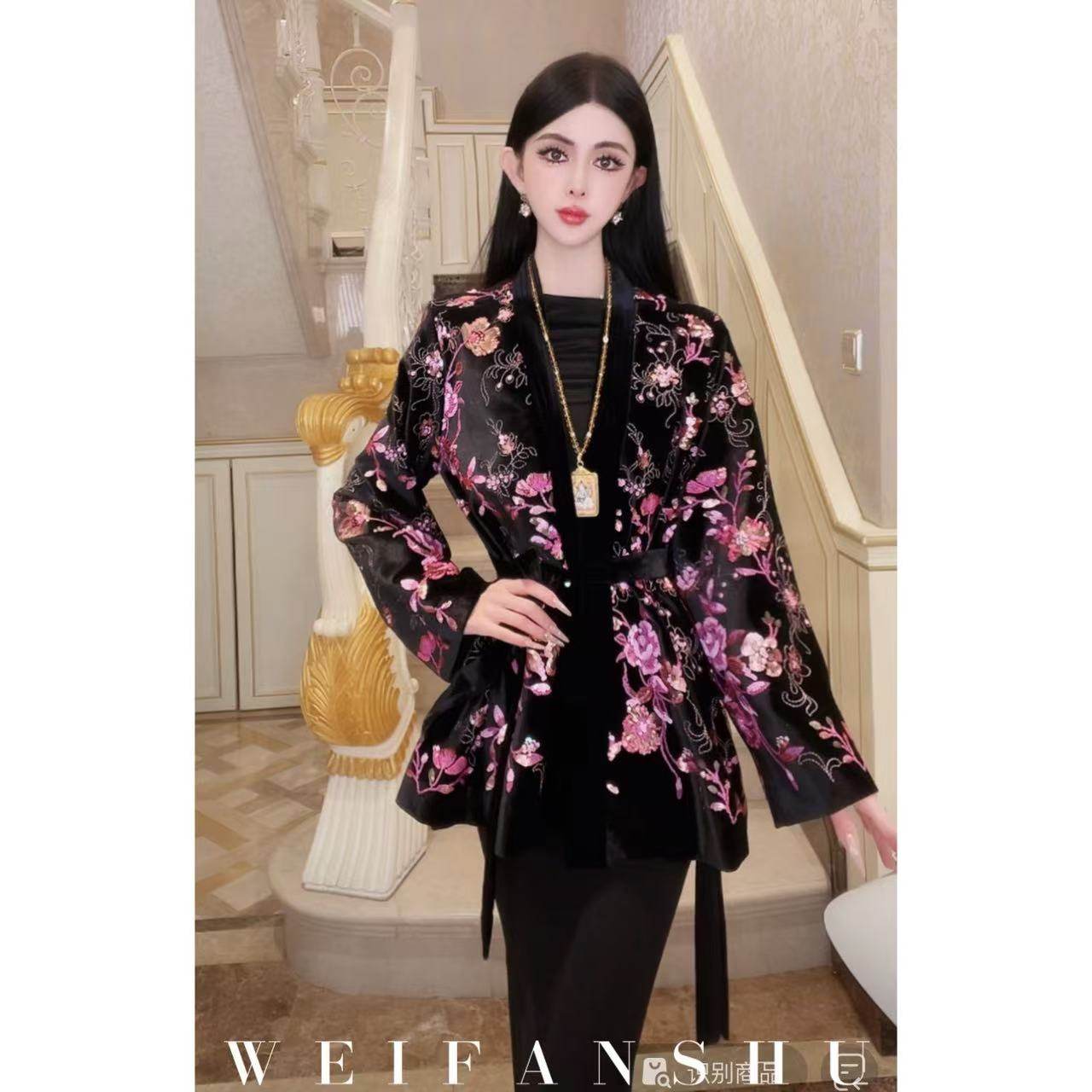 凡舒轻奢 池南春色2026年秋冬新款高级感复古新中式外套气质时尚,女装/女士精品,短外套,淘宝优惠券,粉丝福利购,淘宝优惠卷