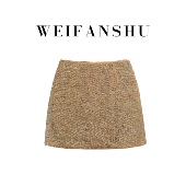 凡舒轻奢 设计感辣妹A字短半裙百搭显瘦 浮金摩登2026年春夏新款