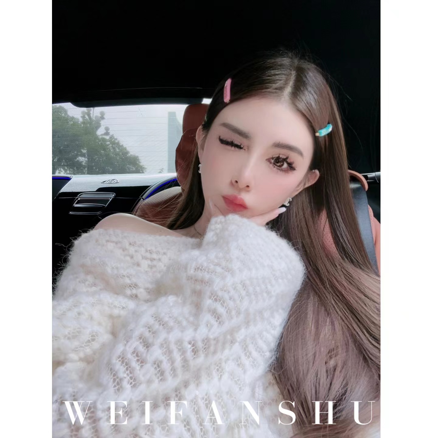 镂空针织毛衣长款时尚休闲百搭