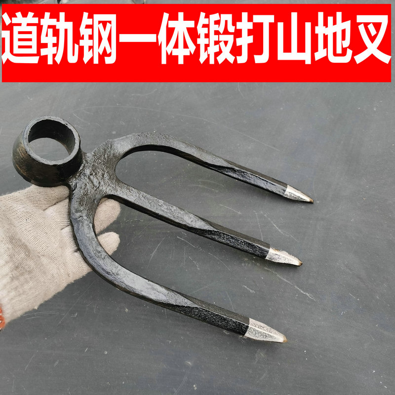 兆镒锻打叉锄开山锄头翻地开荒耙