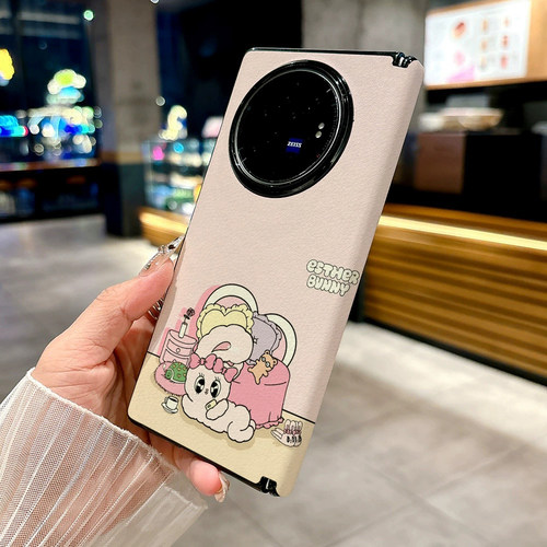 日韩风艾丝特兔适用vivo X Fold5手机壳X Fold3pro新款质感男女折叠屏个性防摔保护套高级皮纹青春磁吸质感
