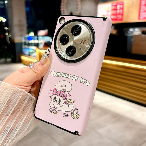 日韩风艾丝特兔适用OPPO Find N3手机壳Find N5 N3典藏版新款折叠屏防摔保护套高级中轴磁吸皮纹
