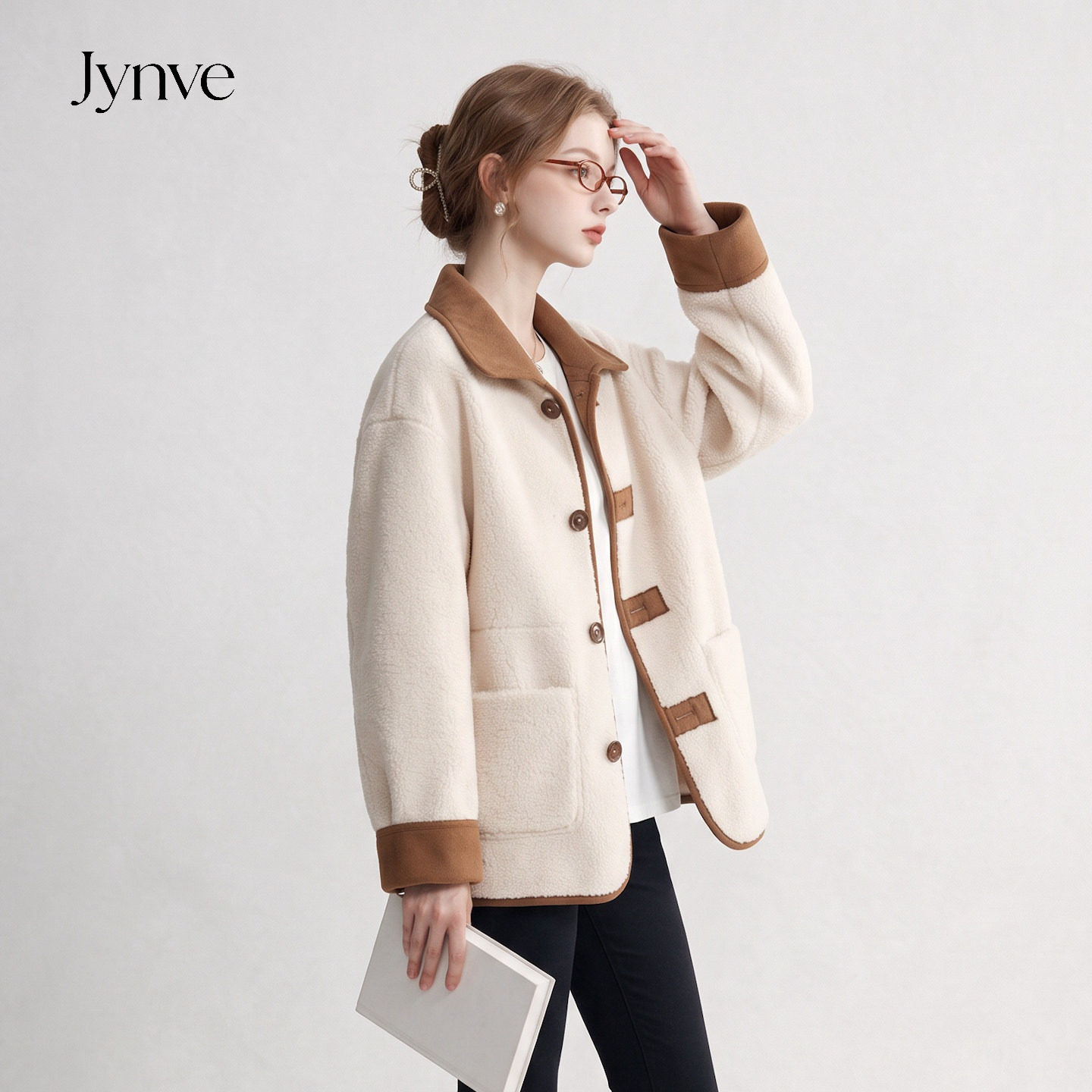 Jynve 两面穿韩系超好看羊羔毛外套女2026秋冬季加厚保暖皮毛一体