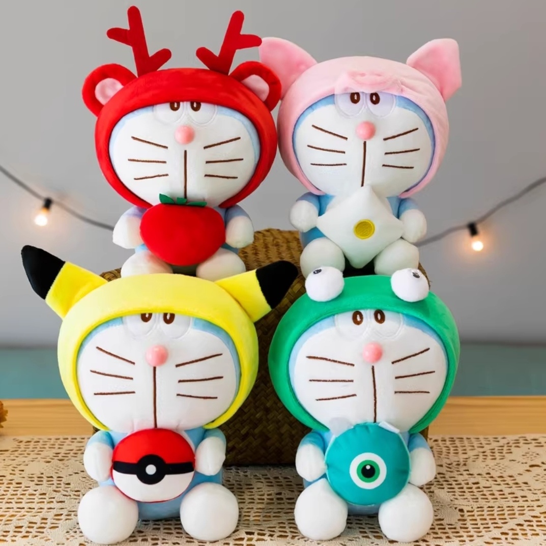 2024新款精品狗熊兔子鳄鱼毛绒公仔包包特价哆啦A梦Kitty恐龙玩偶