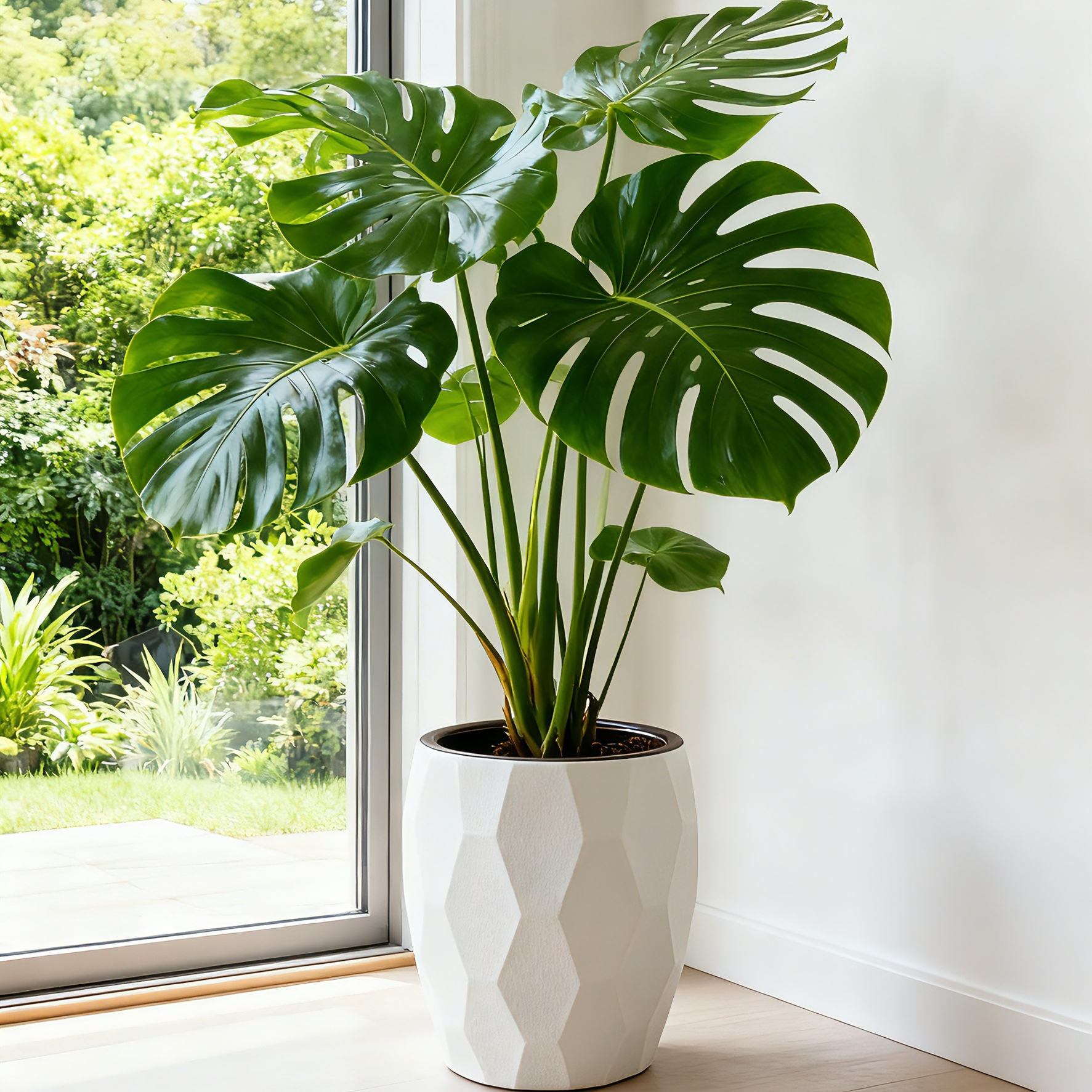 欧式高筒花盆陶瓷北欧简约大号创意个性特大号虎皮兰客厅落地清仓