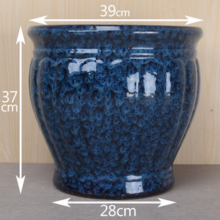 40口径陶瓷花盆种菜大号阳台家用大口径透气仙人球清仓处理特价
