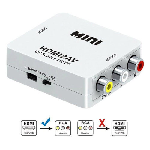 HDMI转AV转换器 HDMI2AV HDMI转RCA HDMI切换器1080P工厂批发