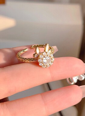小红书爆款龙年戒指女ins风轻奢高级感可旋转龙纹指环开口可调节