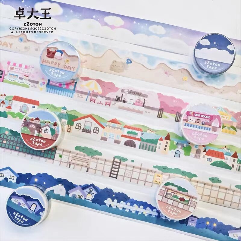 卓大王【阿卓造景胶带第二季】离型纸手帐装饰贴异形韩系素材胶卷