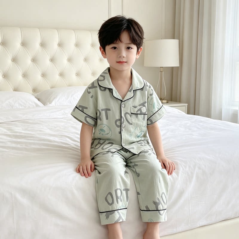 纯棉时尚棉质夏季卡通家居服