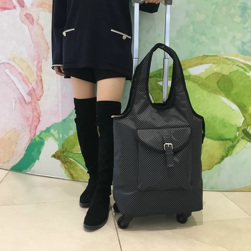 Универсальная портативная корзина для покупок, съемный складной шоппер, сумка для хранения, сумка на одно плечо, поворотные колеса