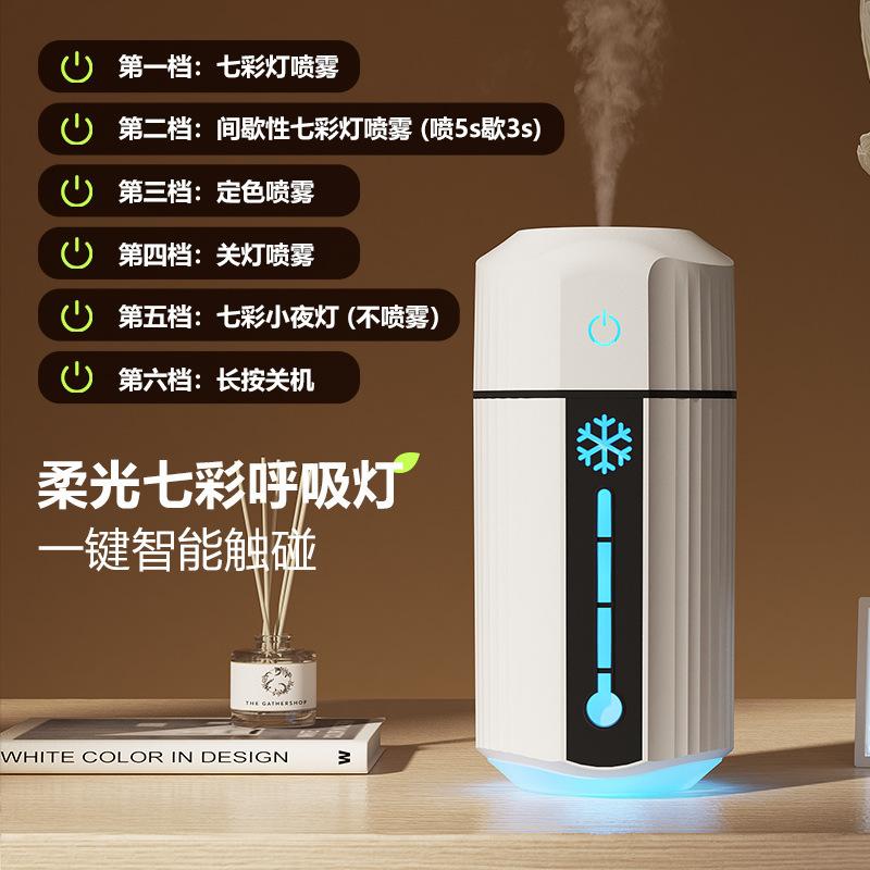 车载空气加湿器家用大雾量 迷你桌面usb七彩灯香薰雾化器礼品批发