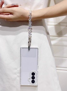 Bling Shiny Rhinestone Bordered Phone Case For Samsung Z Fold 7 Fold7 Galaxy Z Fold 6 5 4 3 Cover