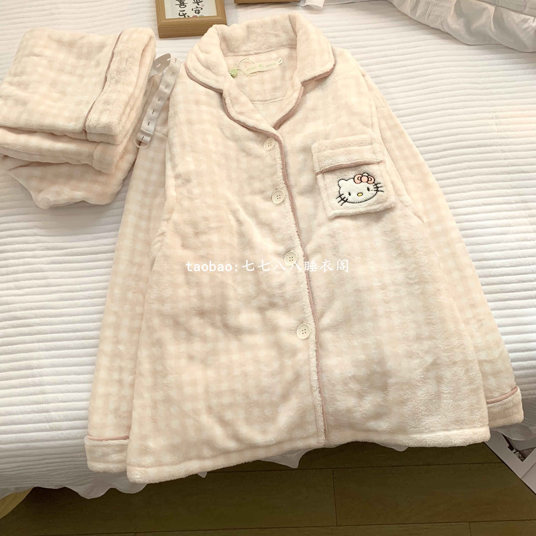 珊瑚绒秋冬季孕妇睡衣