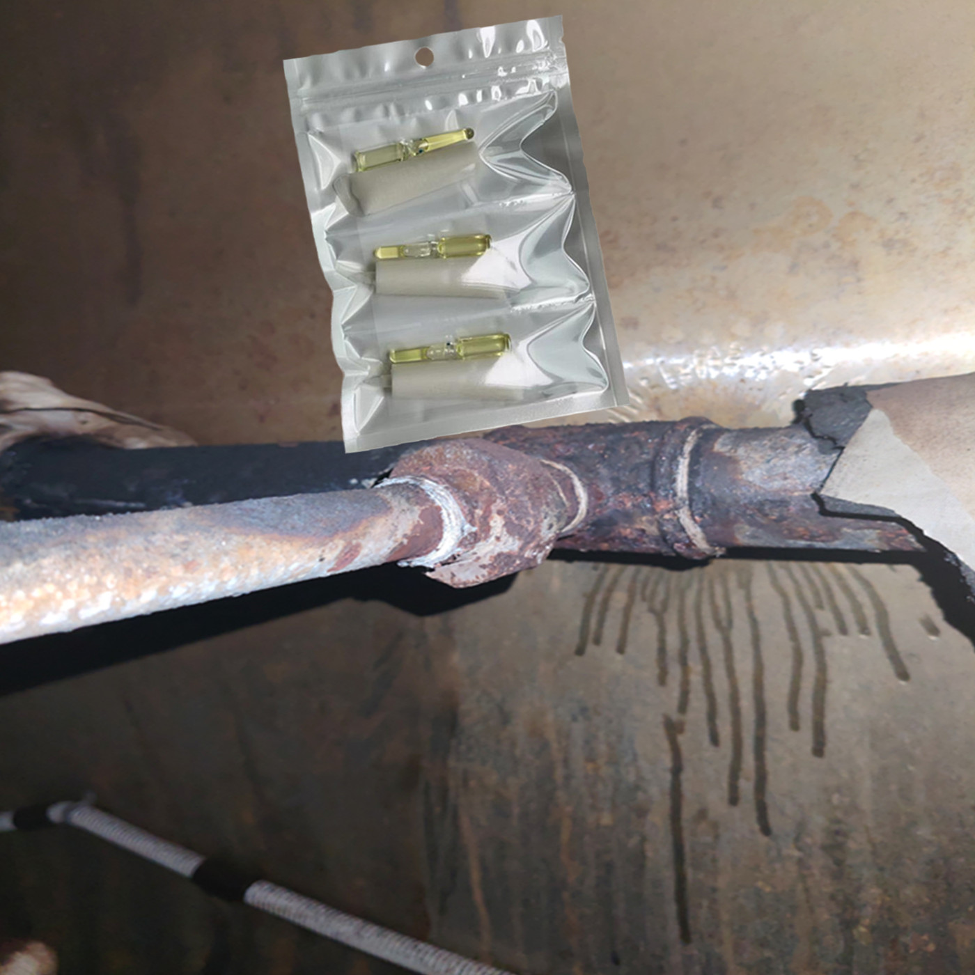承压25公斤强力胶补220度蒸汽管