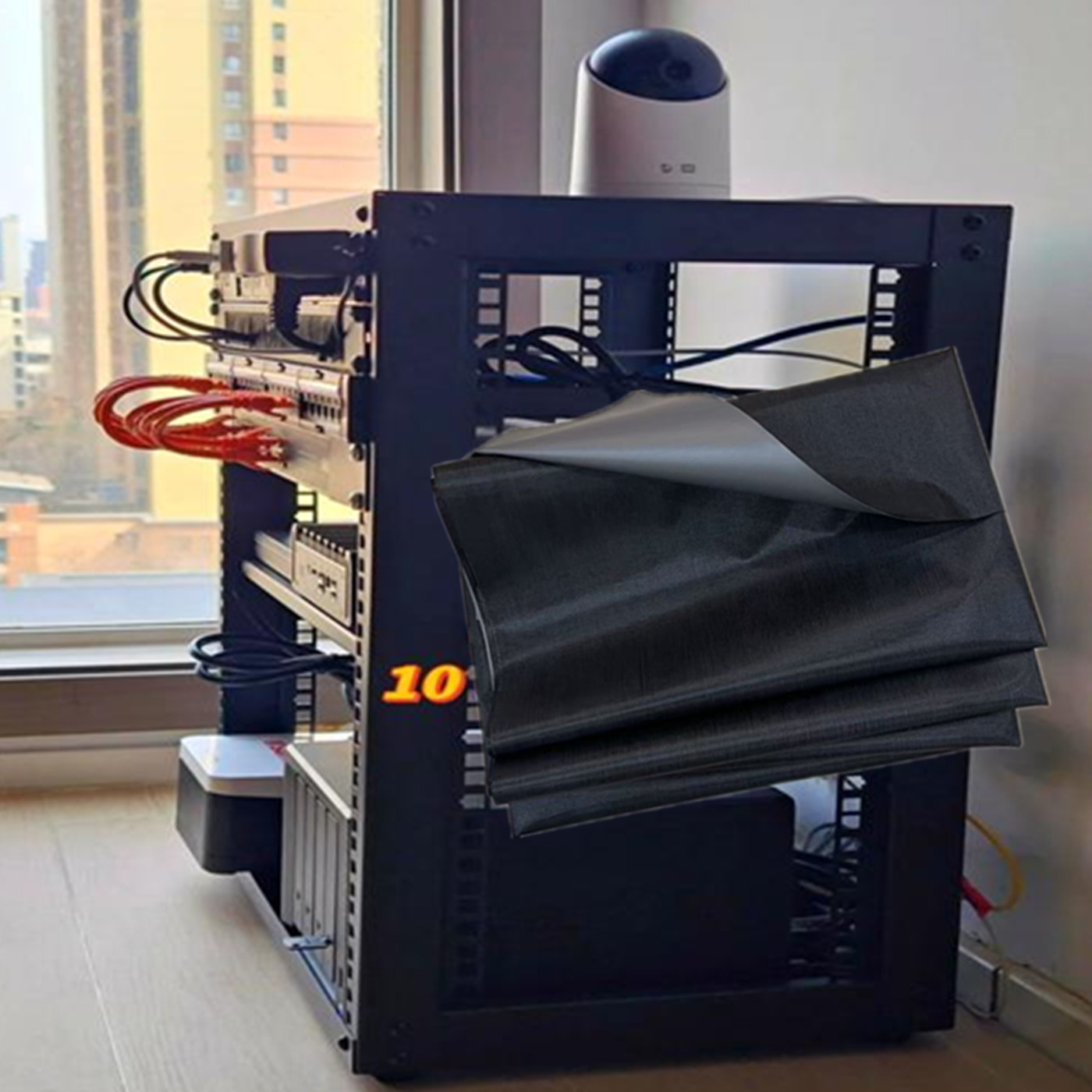 办公室网络交换机专用防辐射布配电房电箱机柜遮挡防电离子电磁波