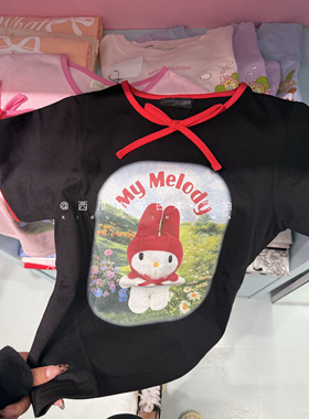 日本限定 Candystripper 美乐蒂合作款 蝴蝶结可爱半袖