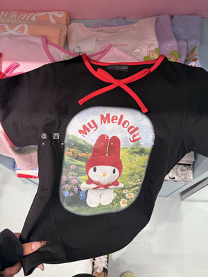 日本限定 Candystripper 美乐蒂合作款 蝴蝶结可爱半袖