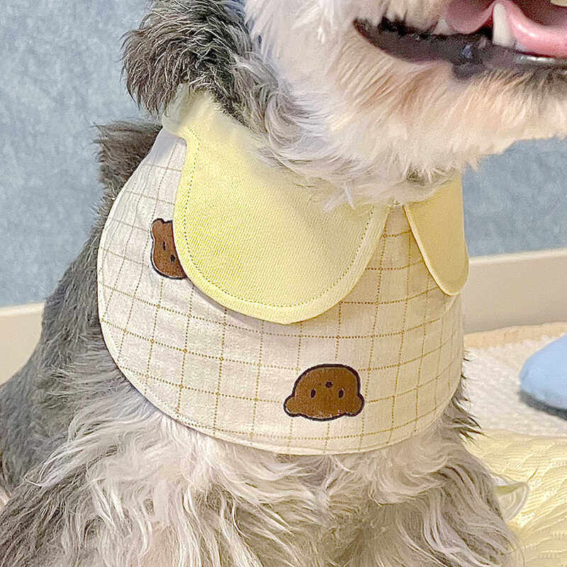 猫咪围脖可爱小狗口水巾宠物围兜卡通印花小型犬三角巾饰品围嘴萌