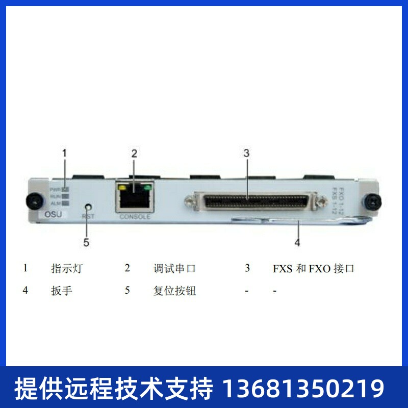 华为U1930/1960/1981模拟中继接口板 OSU板主机配件 电源线缆SIP