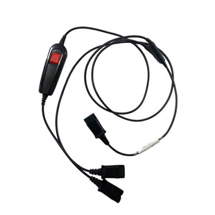 缤特力缤特力耳机国产Y型培训线 新客 话务员一拖二跟听线带控键