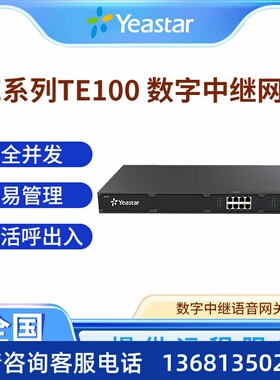 Yeastar星纵/TE100 TE200 数字中继语音网关 E1/T1/J1网关SIP话机