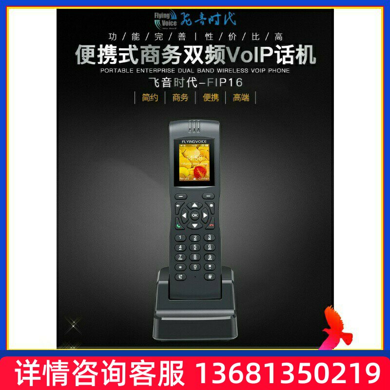 飞音时代FIP16 便携手持式双频电话机 手持IP话机  无绳话机