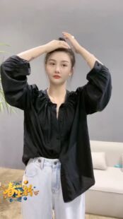 LUCKY YY左一2021直筒长袖春款可爱纯色衬衫设计初春休闲衬衣