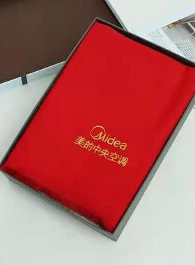 男士老人生日红围巾年会中国红定制logo公司刺绣聚会伴手礼短须