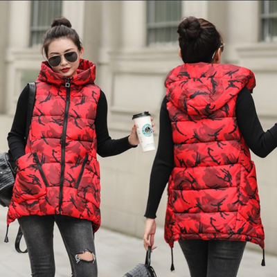 宽松韩版中长款加厚羽绒棉马夹