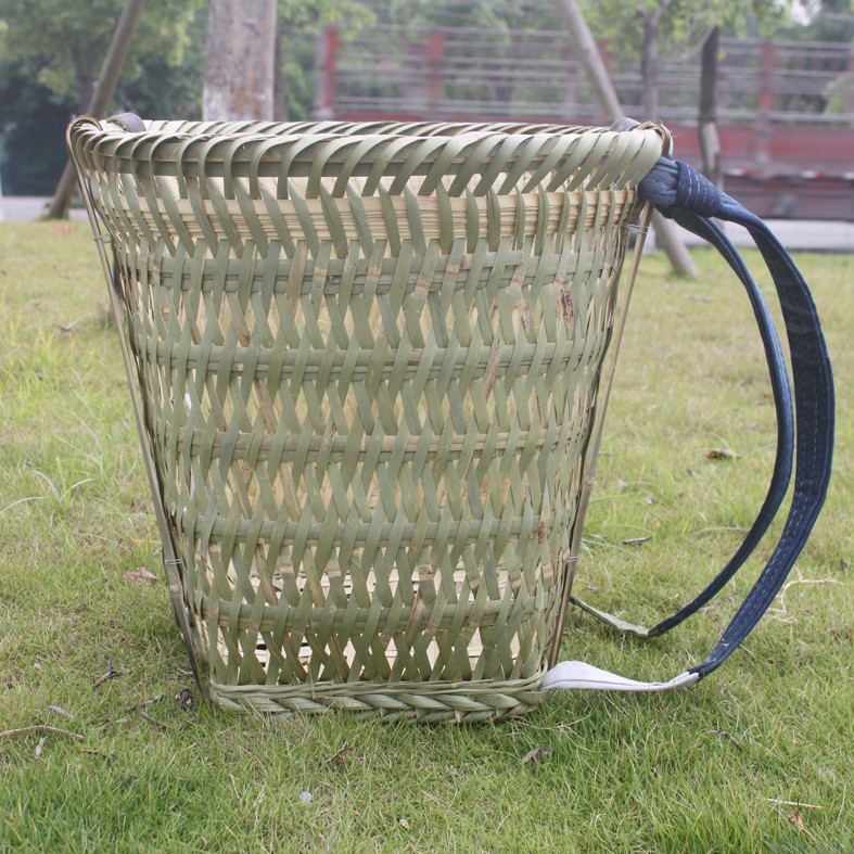 四川料采编织农用全手工草大号蘑菇成人竹编背篓家用承重菜收筐背