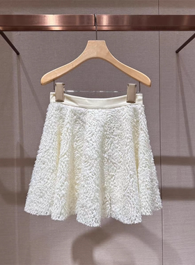 2025夏季新款时尚高腰网纱蕾丝A字显瘦百搭短款半身裙女R124401D