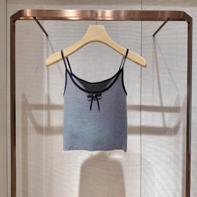 卓雅资2026春季条纹吊带针织背心