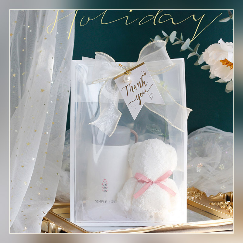 透明PVC伴手礼袋子手提高级感婚礼结婚伴娘生日礼物品袋小众INS风
