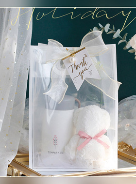 透明PVC伴手礼袋子手提高级感婚礼结婚伴娘生日礼物品袋小众INS风