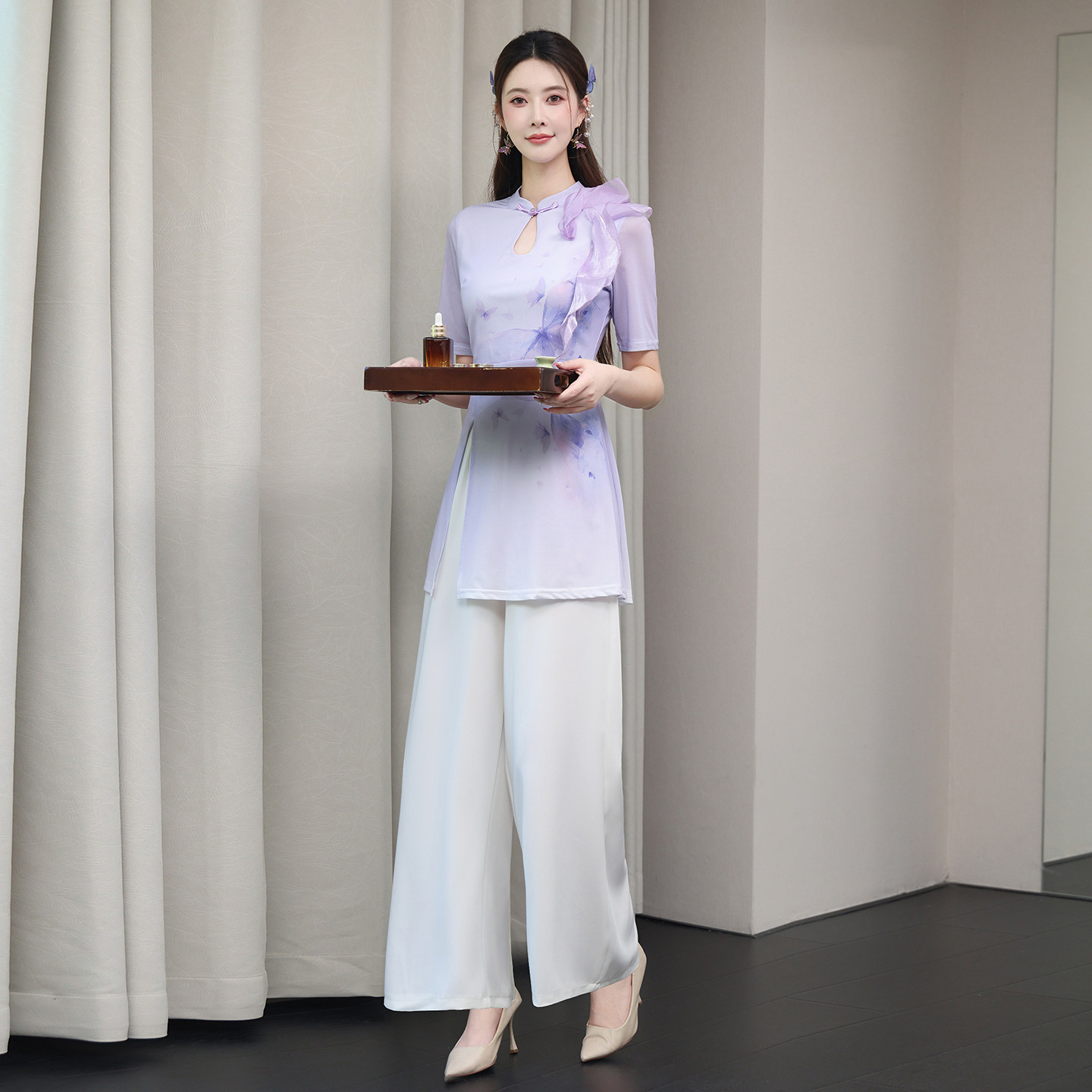新款美容师工作服高档足浴技师服