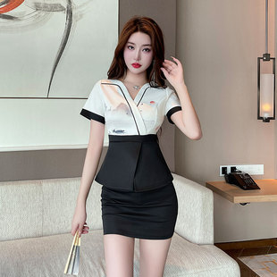 足浴足疗店技师工作服女美容院会所养生馆spa沐足酒店ktv公主服装