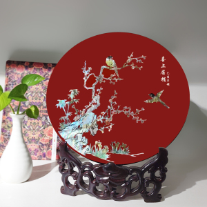 扬州漆器摆件伴手礼品活动纪念品平磨螺钿贝壳工艺品印字logo定制