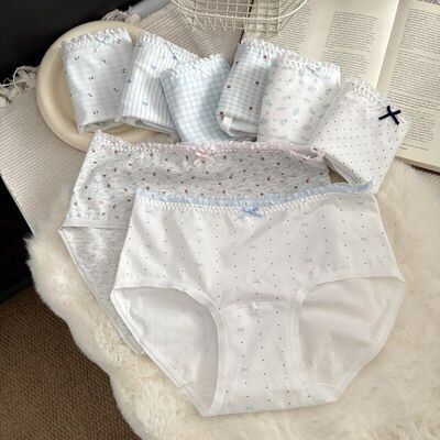 6379早春主推蓝色系碎花海洋纯棉