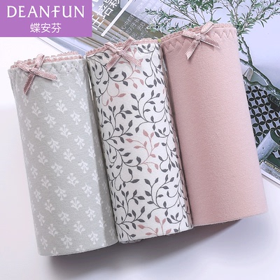 三条蝶安芬95%棉女内裤